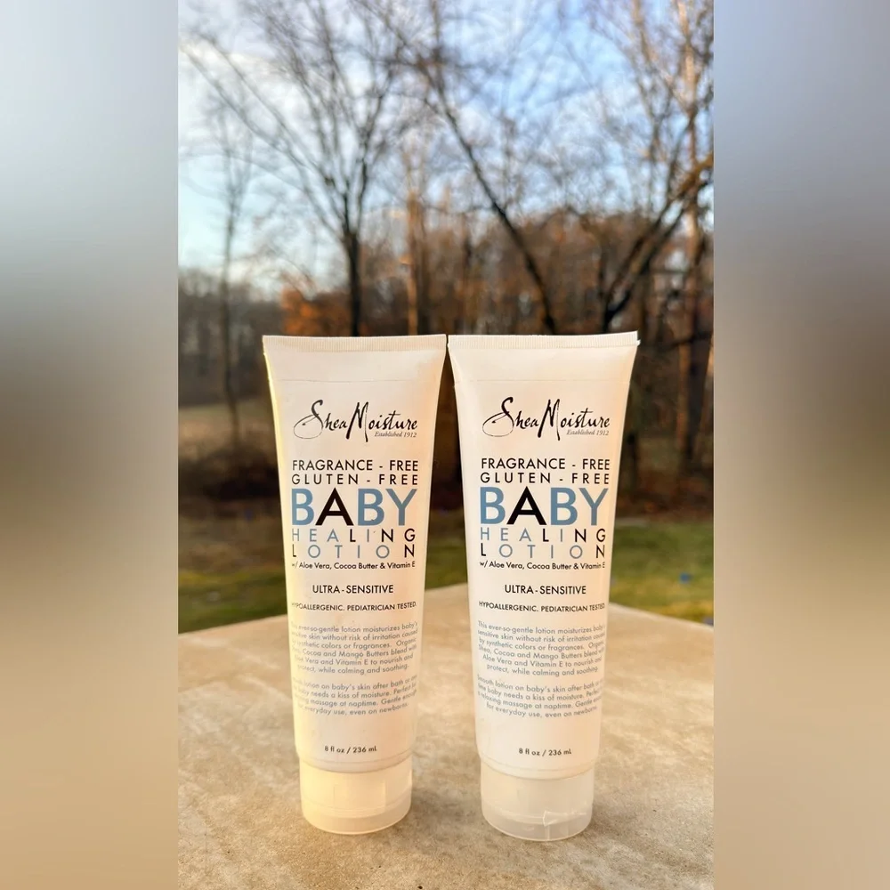 Shea Moisture Baby Healing Lotion Fragrance-Free White x‎ 2